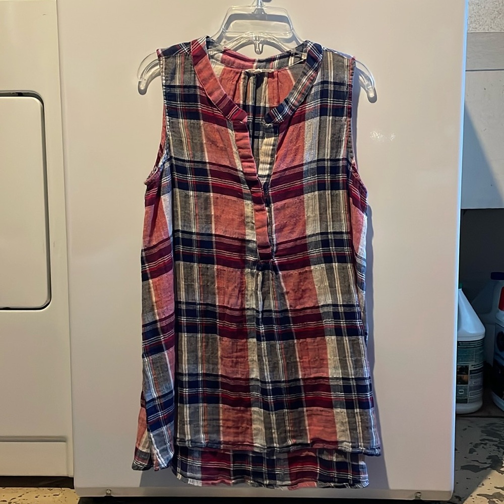 Sleeveless cotton tunic, small